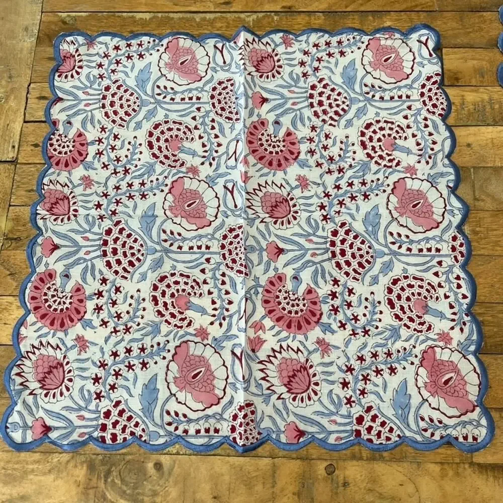 Hydrangea Print Cotton Napkins Set of 4 17